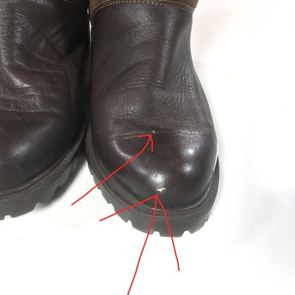 La Canadienne Pull On Boots Womens Size 7 B Brown Suede Leather - Picture 7 of 9